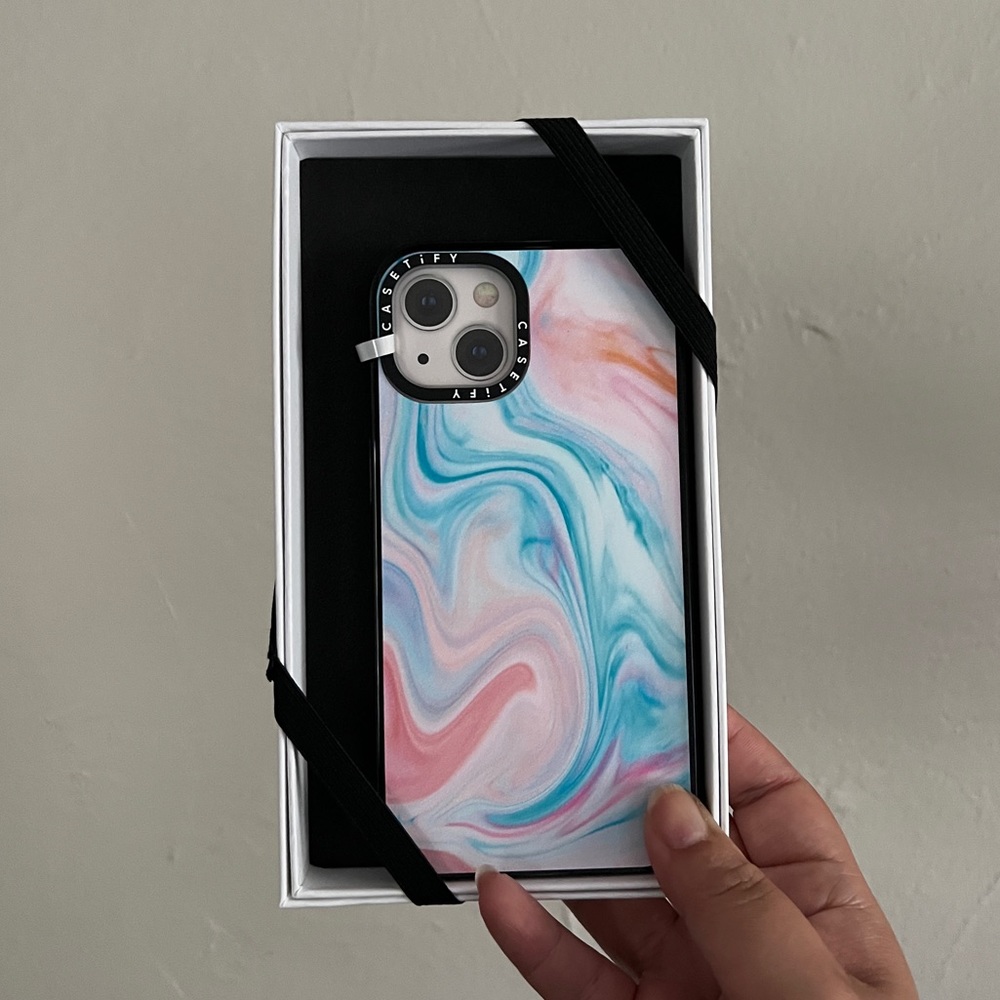 NIB Casetify Pink Turquoise Swirl iPhone 13 (Not Pro/Pro Max) Case